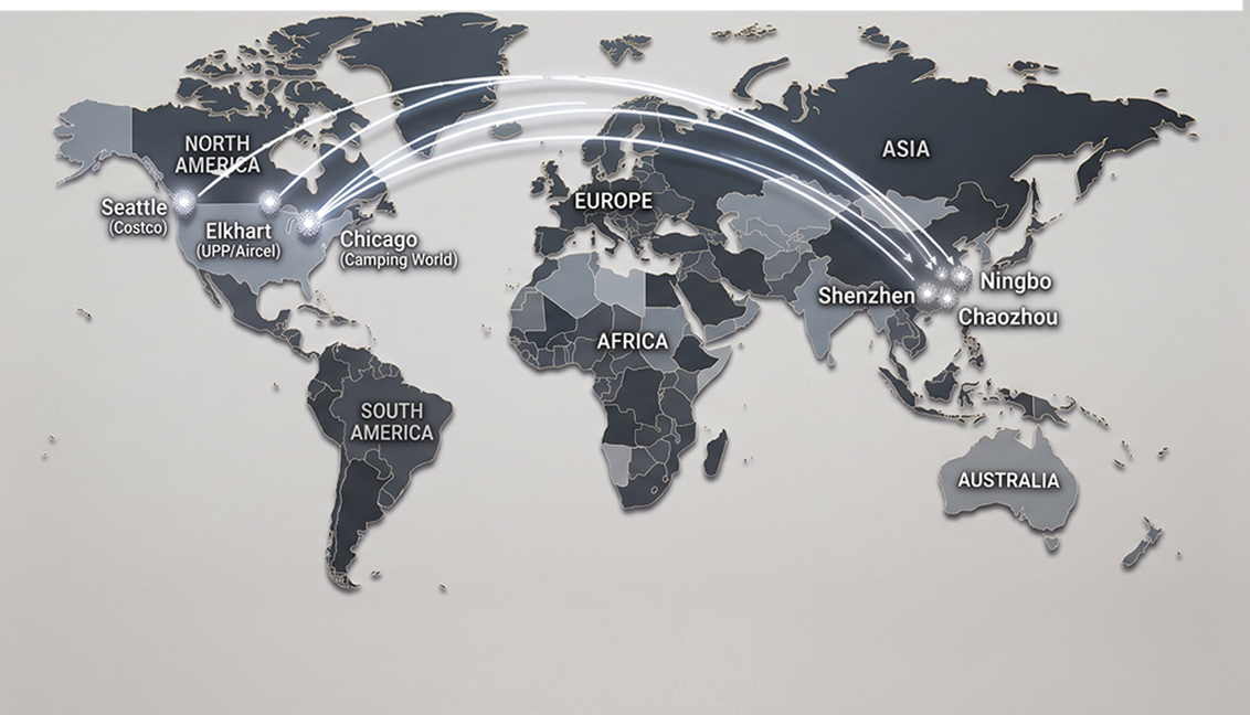 Global distribution map